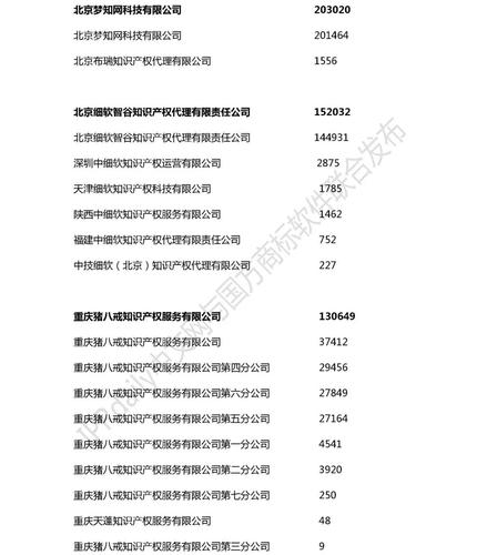 知识产权代理公司排名前10名都哪些公司