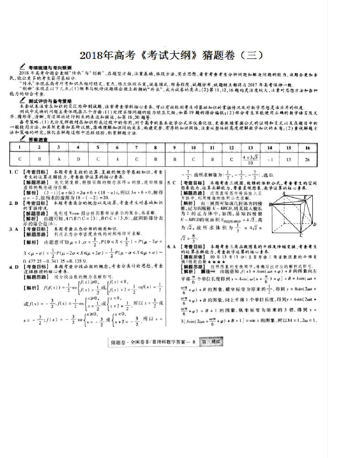 2018年高考总共有几卷啊