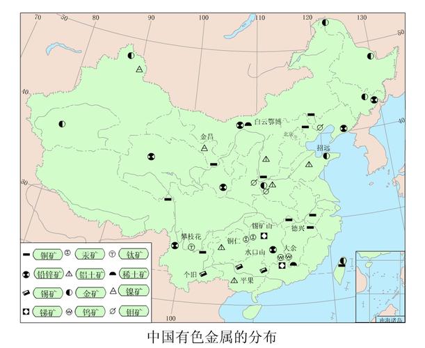 中国有色金属分布在哪？