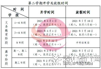 2021年小学一年级什么时候开学