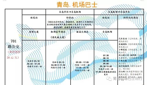 青岛机场大巴路线和时刻表