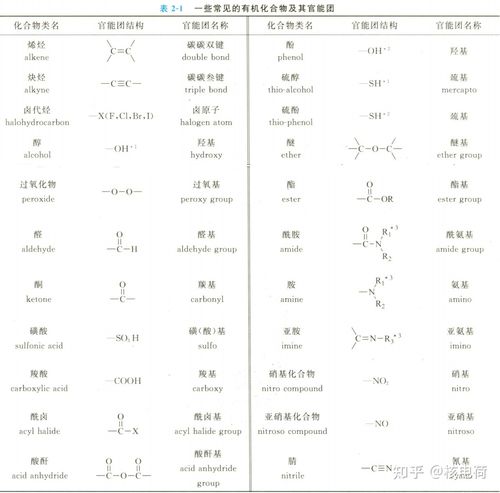 有机物的详细分类（大学以上级别）