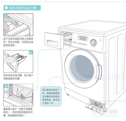 海尔滚筒洗衣机洗涤剂分配盒漏水怎么办