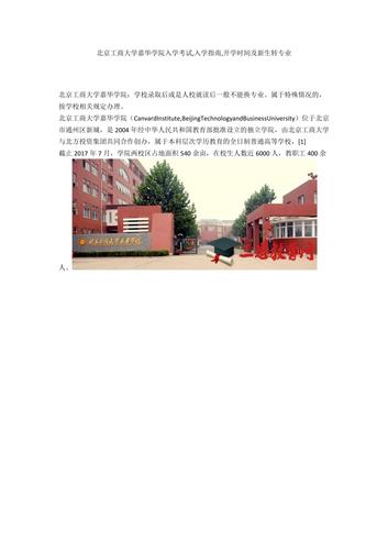 北京工商大学嘉华学院通信地址及邮编