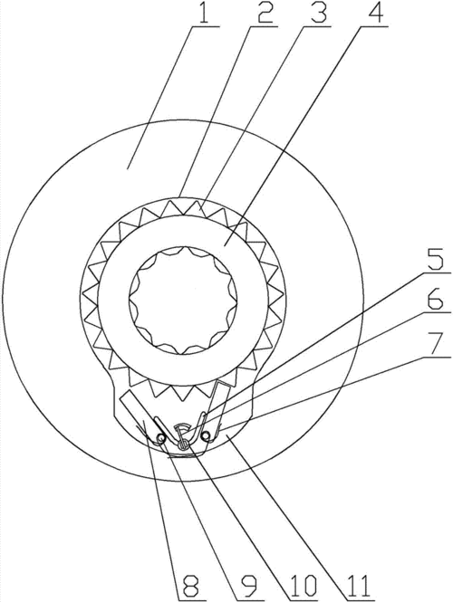 棘轮扳手原理结构图