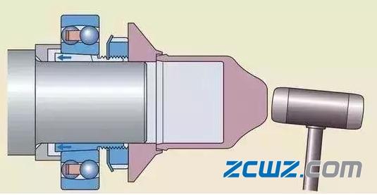 轴承的紧定套和推卸套作用。