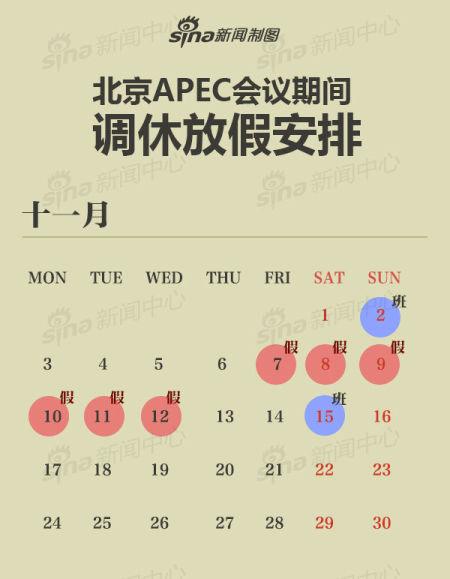 2014北京apec放假安排是怎样的？