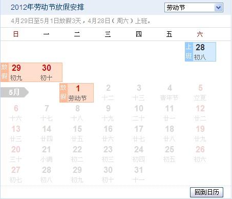 2017五一放假是哪几天？