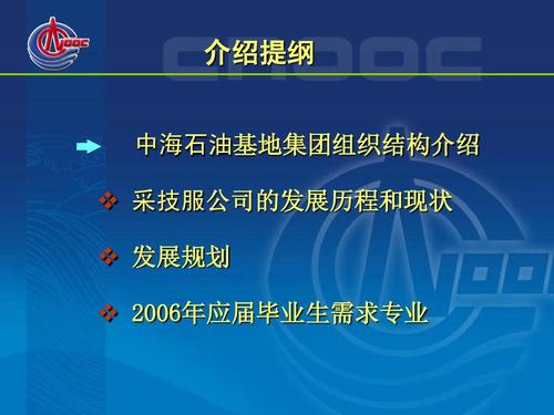 我是刚签中海油采油技术服务公司的一名毕业生，那里怎么样啊？